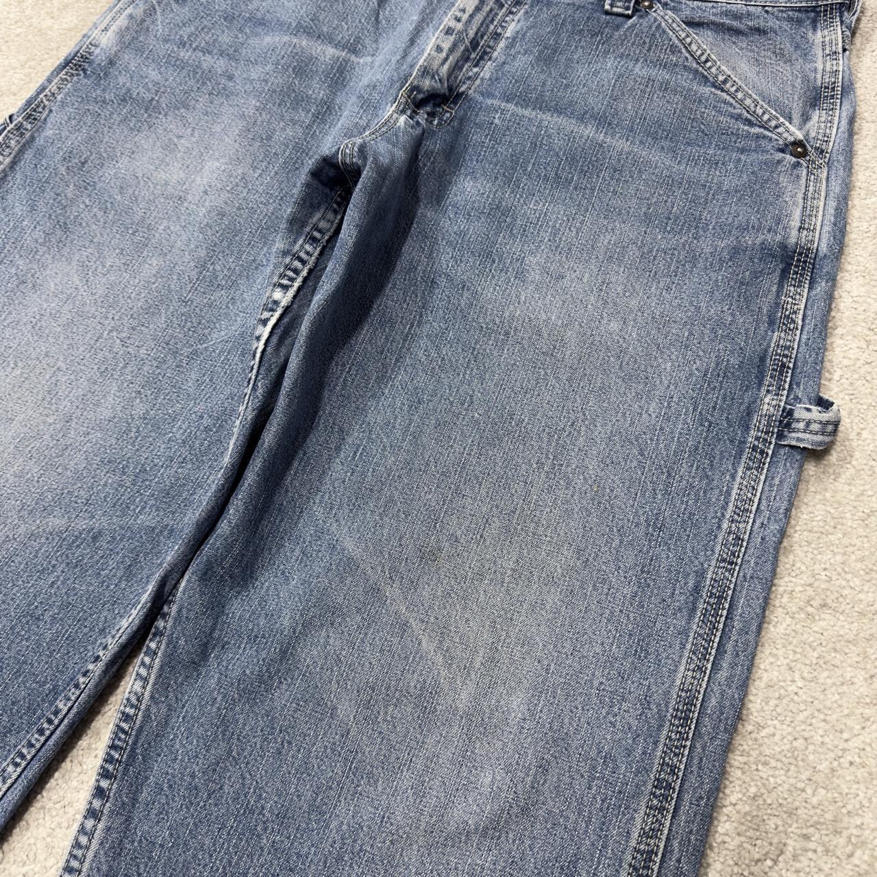 Vintage baggy Lee carpenter jeans y2k blue Loose leg skater style utility workwear trousers
