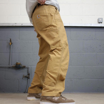 Mens Carhartt double knee carpenter pants W35 L30 tan relaxed 90s style cargos