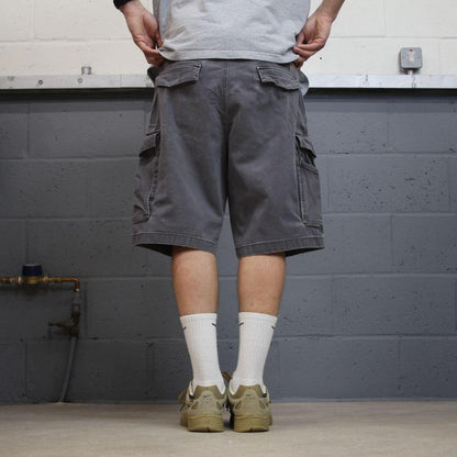 Carhartt cargo shorts loose canvas grey Canvasy relaxed fit skate style shorts