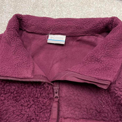 00s Columbia technical fleece XL women's purple full zip up y2k style autumn adjustable waist