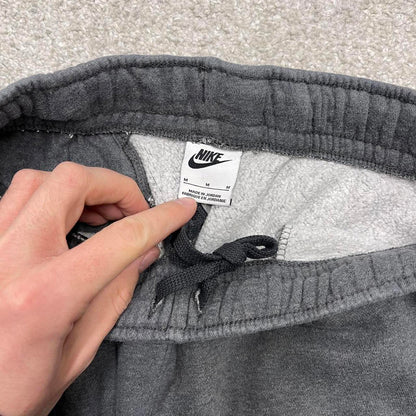 Y2k embroidered Nike sweatpants grey Cuffed joggers Swoosh logo gym sweats