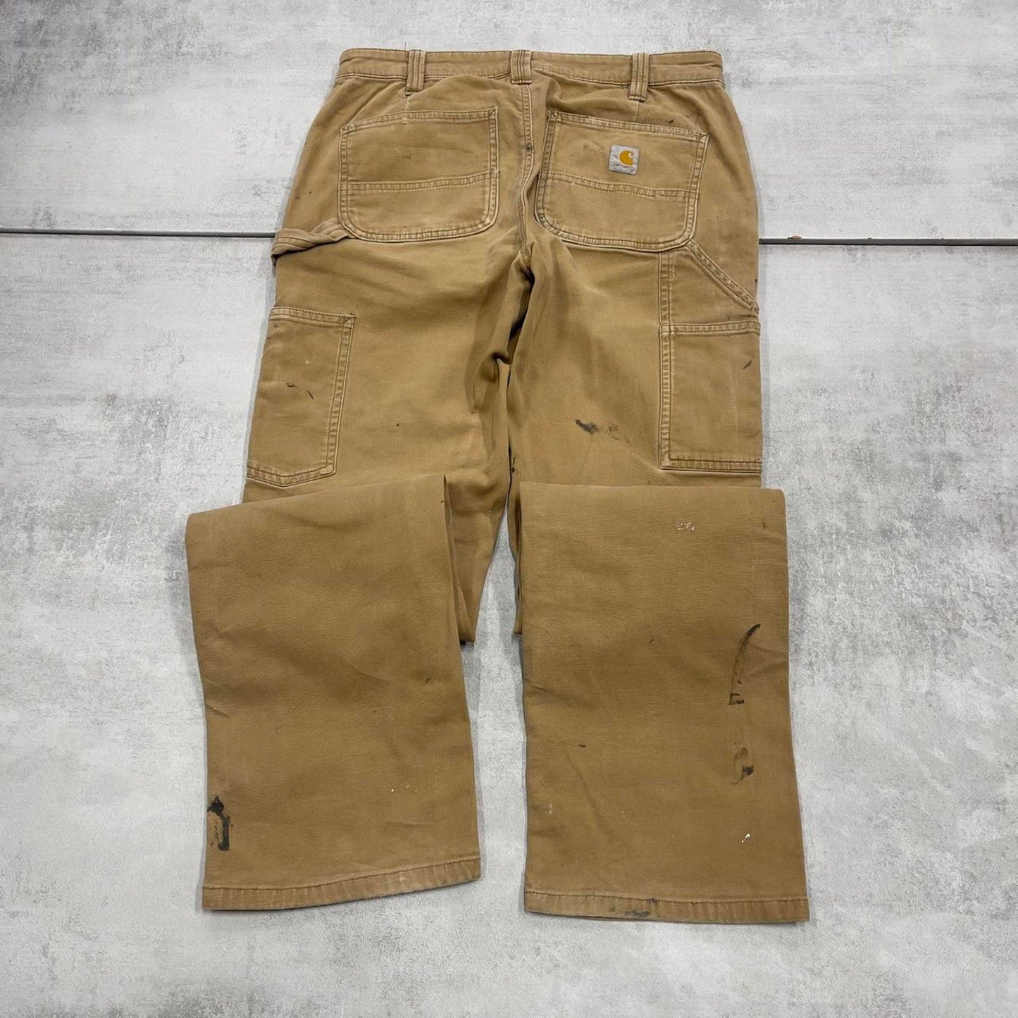 Tan Carhartt carpenter pants size 2 Tall (W29) original fit cargos