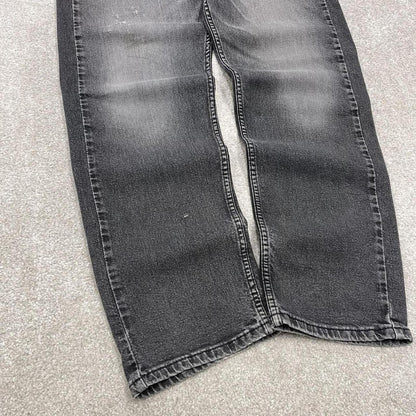 Y2k Levi's 505 jeans grey 38x30 Straight denim pants red tab logo