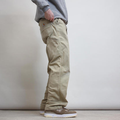 Carhartt carpenter pants W38 L32 beige relaxed fit skater style cargos
