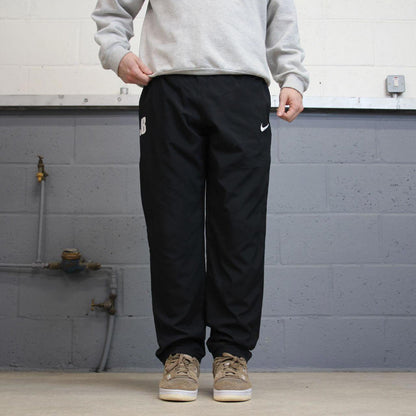 Black Nike trackies Large loose y2k floaty leg joggers embroidered Swoosh logo