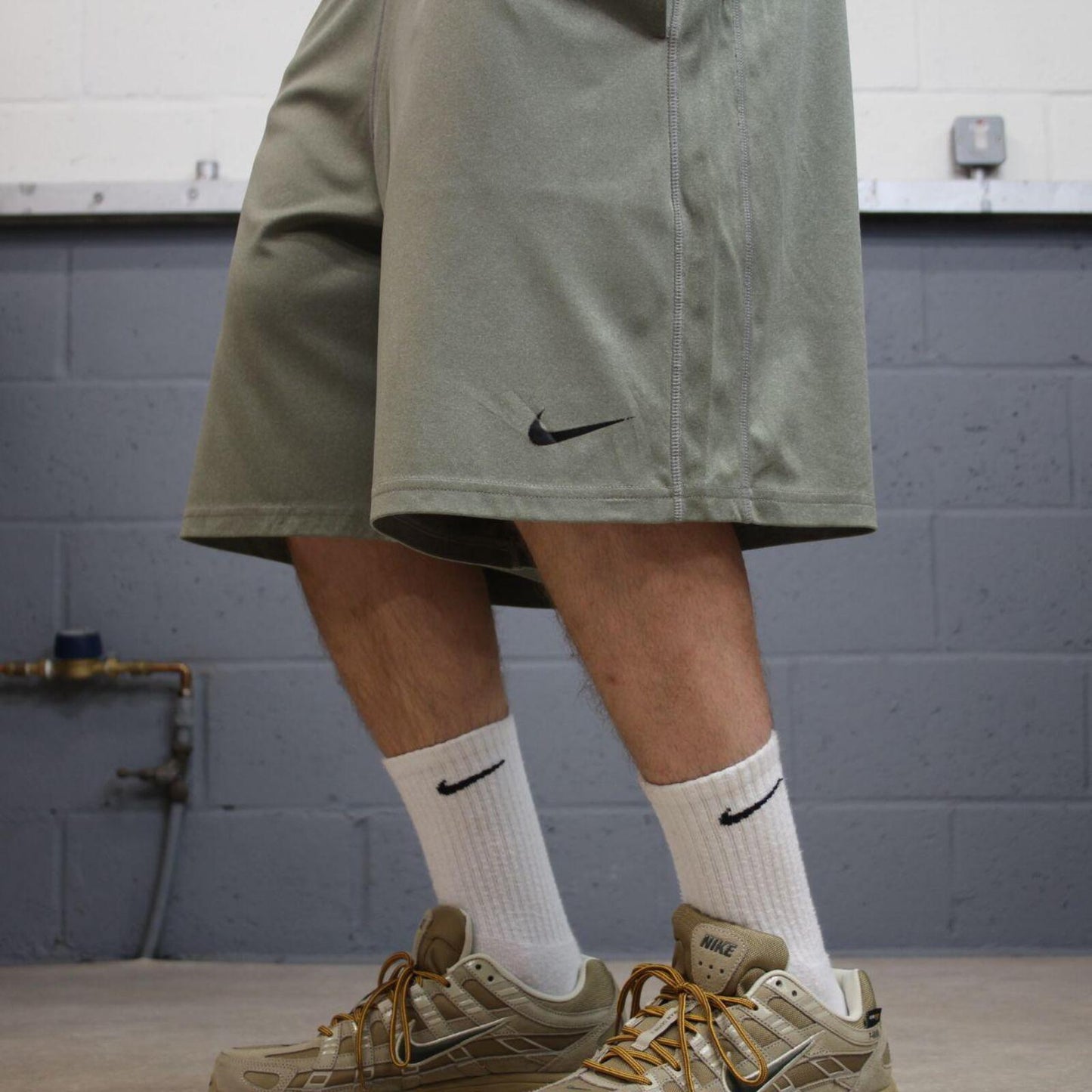 Baggy Nike sports shorts y2k green Casual style comfy loose floaty summer gym shorts