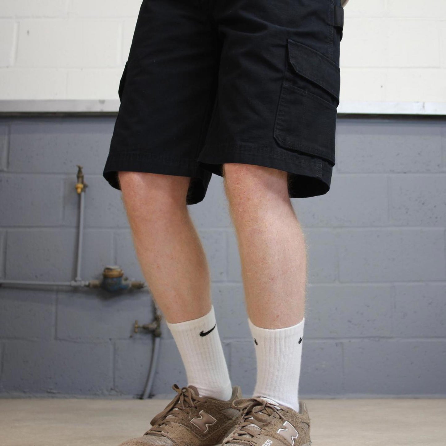 Dickies cargo shorts carpenter black summer canvas skate / work shorts festival