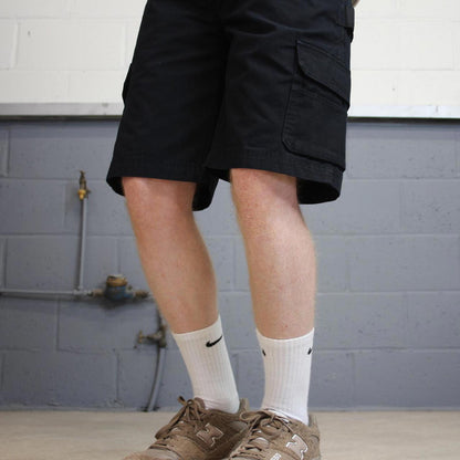 Dickies cargo shorts carpenter black summer canvas skate / work shorts festival