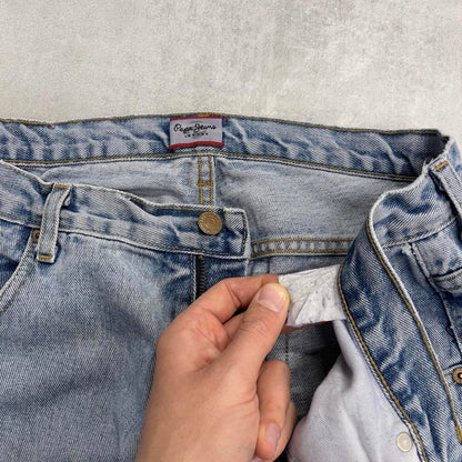 Blue Pepe Jeans W38 L34 wide leg denim y2k skater jeans