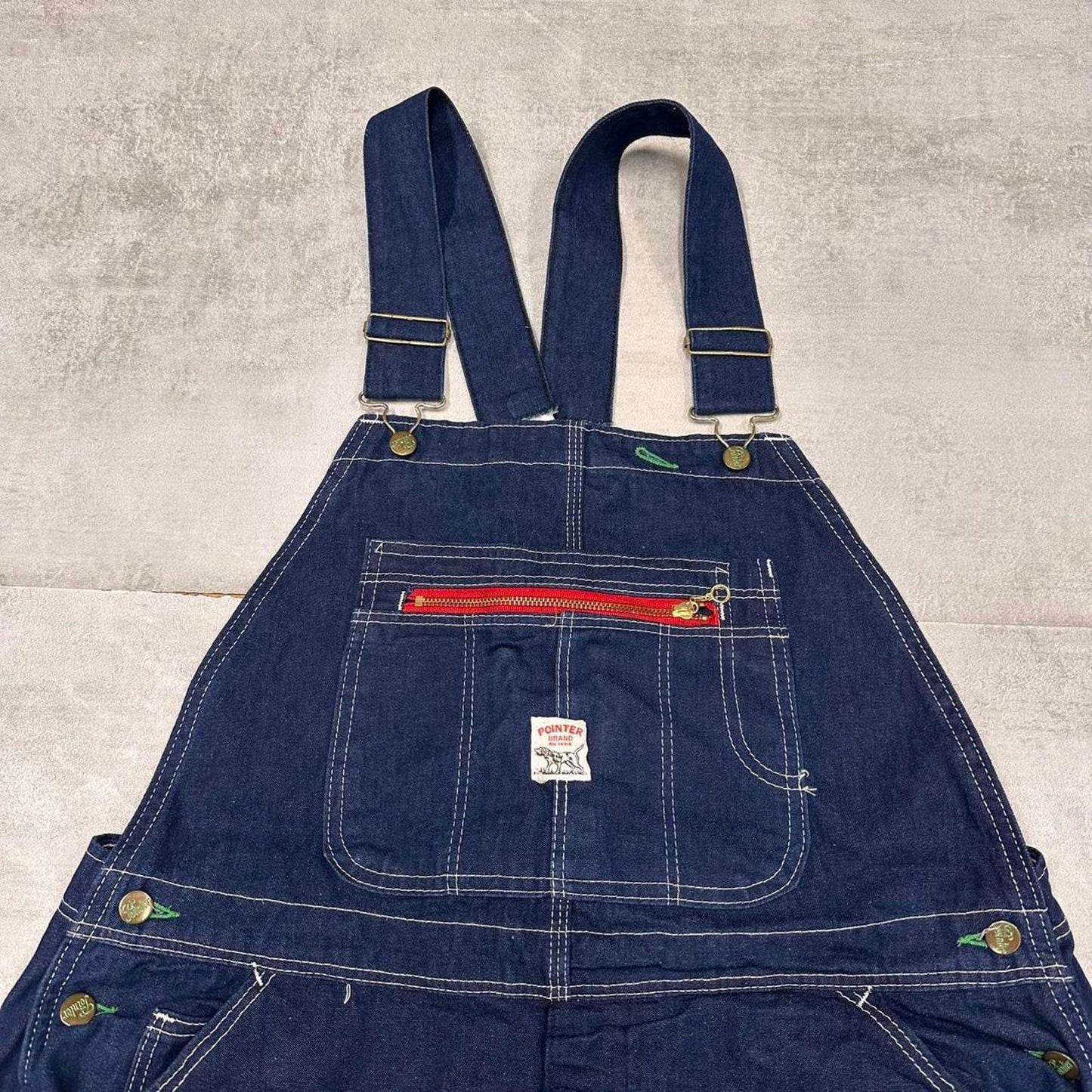 Vintage Pointer overalls W40 L34 blue baggy mens denim dungarees
