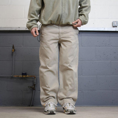 Y2K Carhartt carpenter pants beige Relaxed fit skate style workwear cargo pants