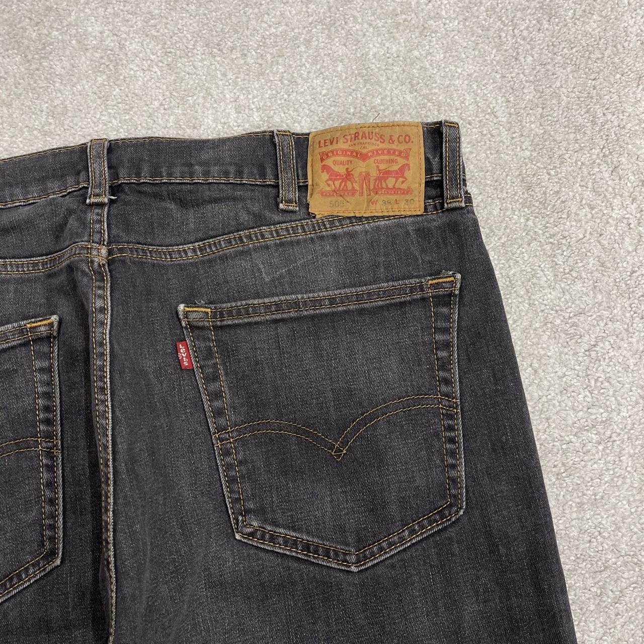 Y2K Levi’s 505 jeans straight leg washed black / grey Straight fit 5 pocket pants belt loops