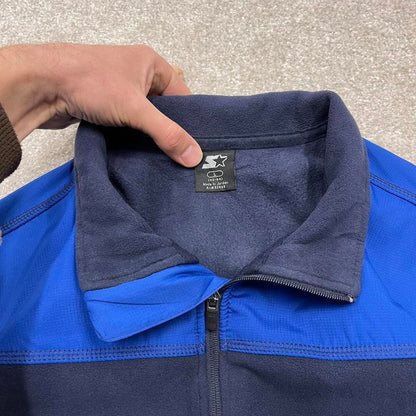 Y2k Starter technical fleece L men’s1/4 zip up navy blue 00s style autumn casual street