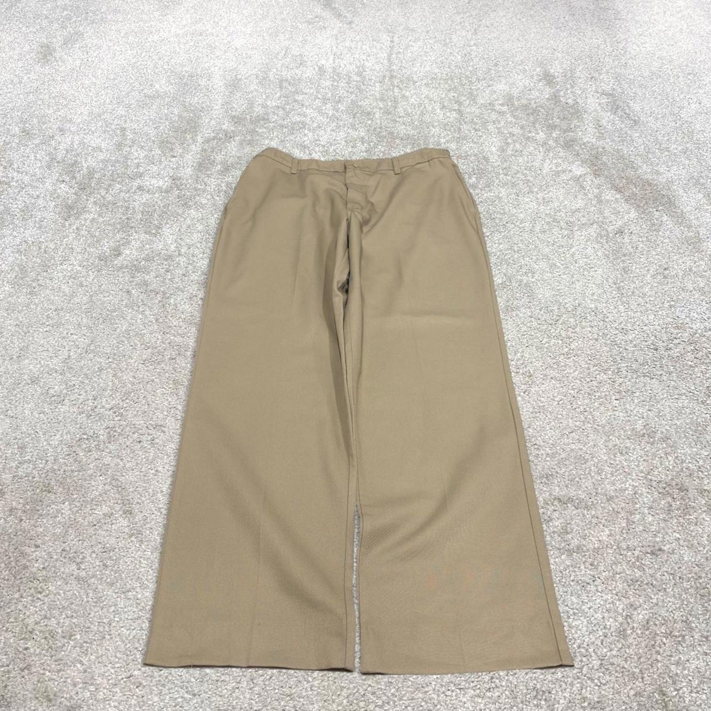 Y2k baggy work pants loose beige Chino style skate trousers Red Kap workwear patch logo