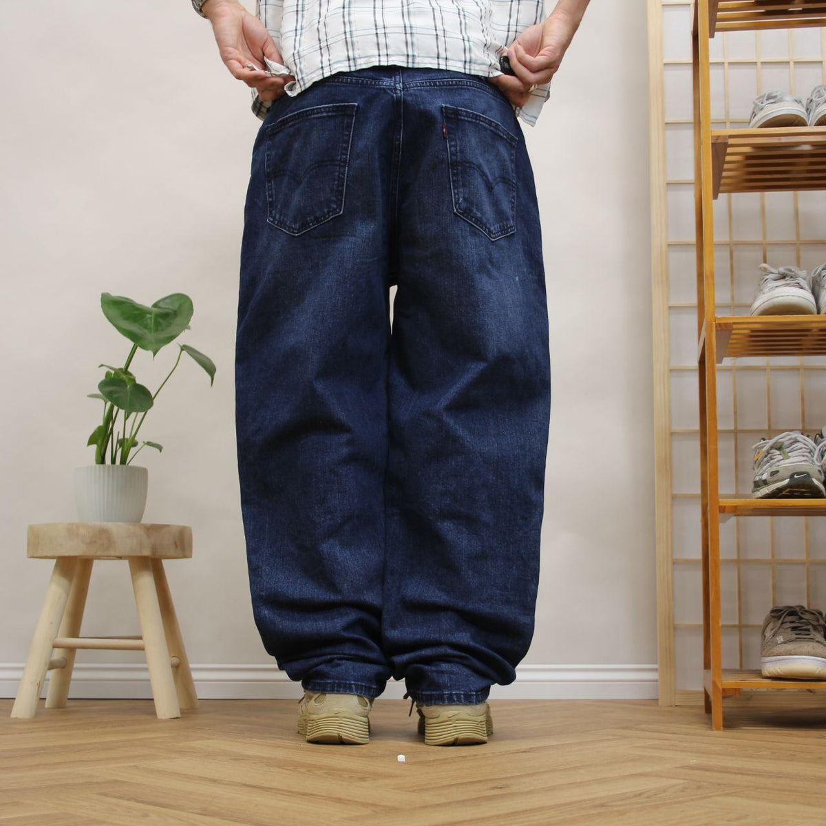 Levi's 550 jeans relaxed fit y2k Loose straight blue denim pants