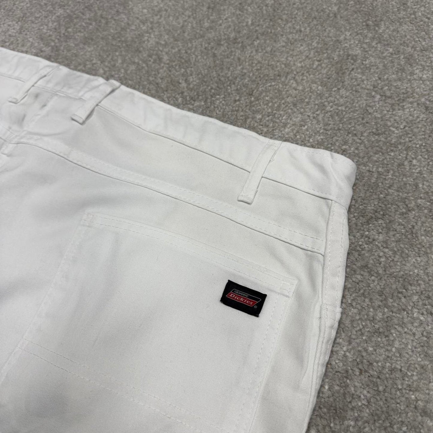 Y2K baggy Dickies carpenter pants white Loose wide-leg skater style painters cargo pants