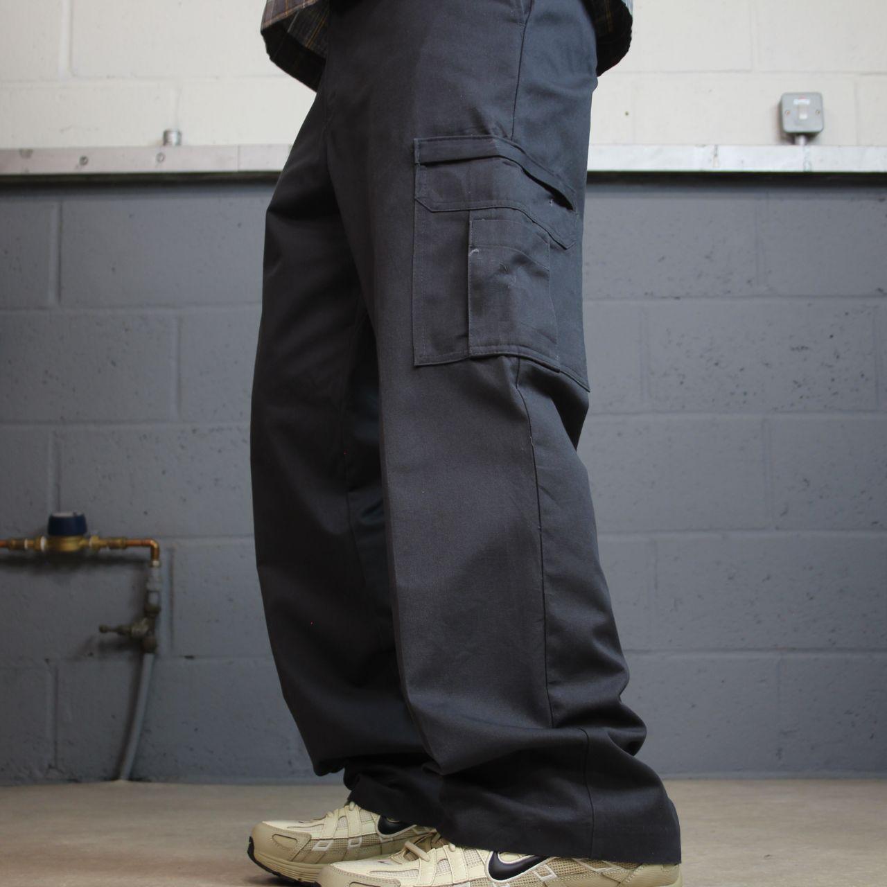 Dickies baggy cargo pants y2k grey W34L32 Loose fit skater work pants, belt loops, utility pockets