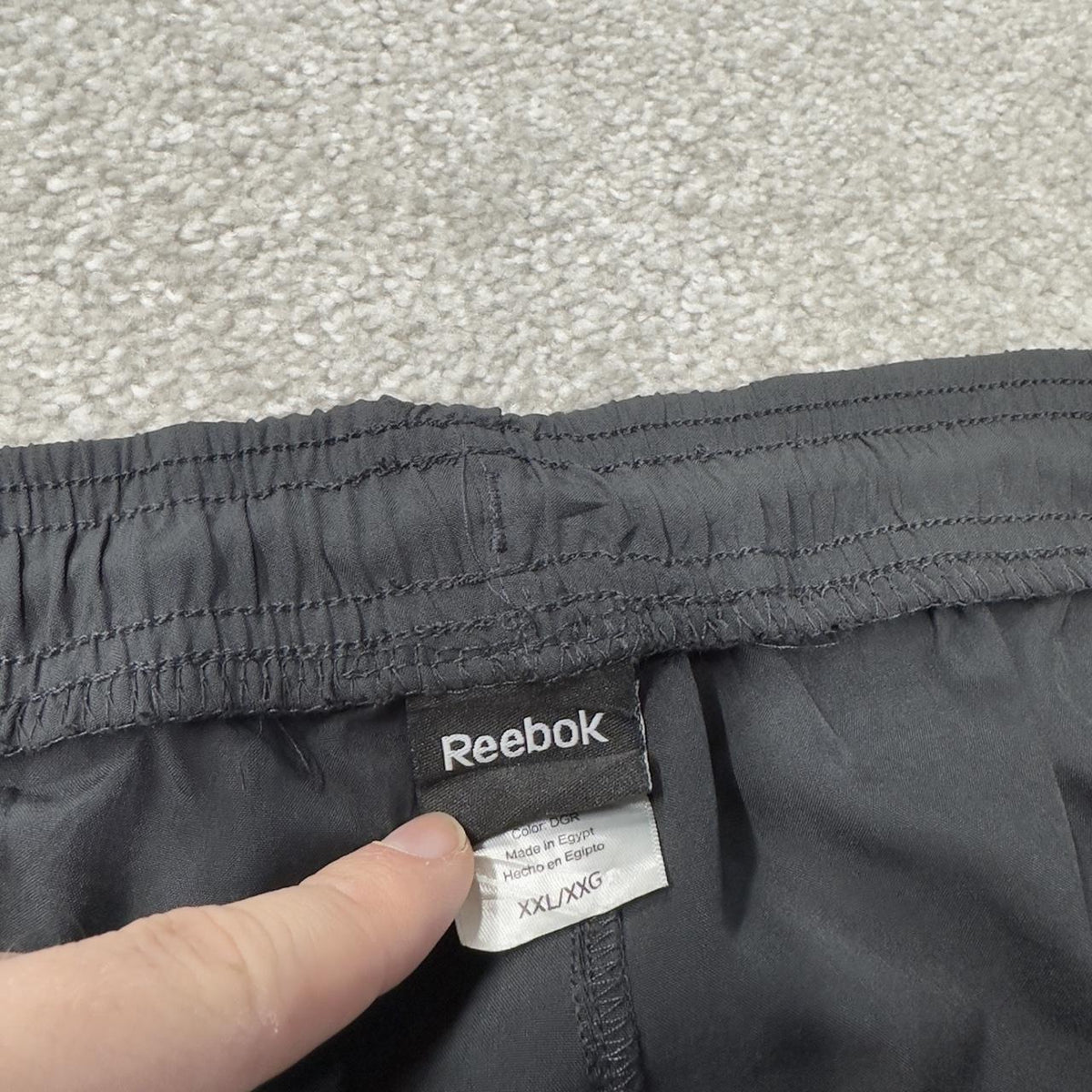Y2K Reebok tracksuit bottoms grey Loose floaty leg casual 2000s style track pants