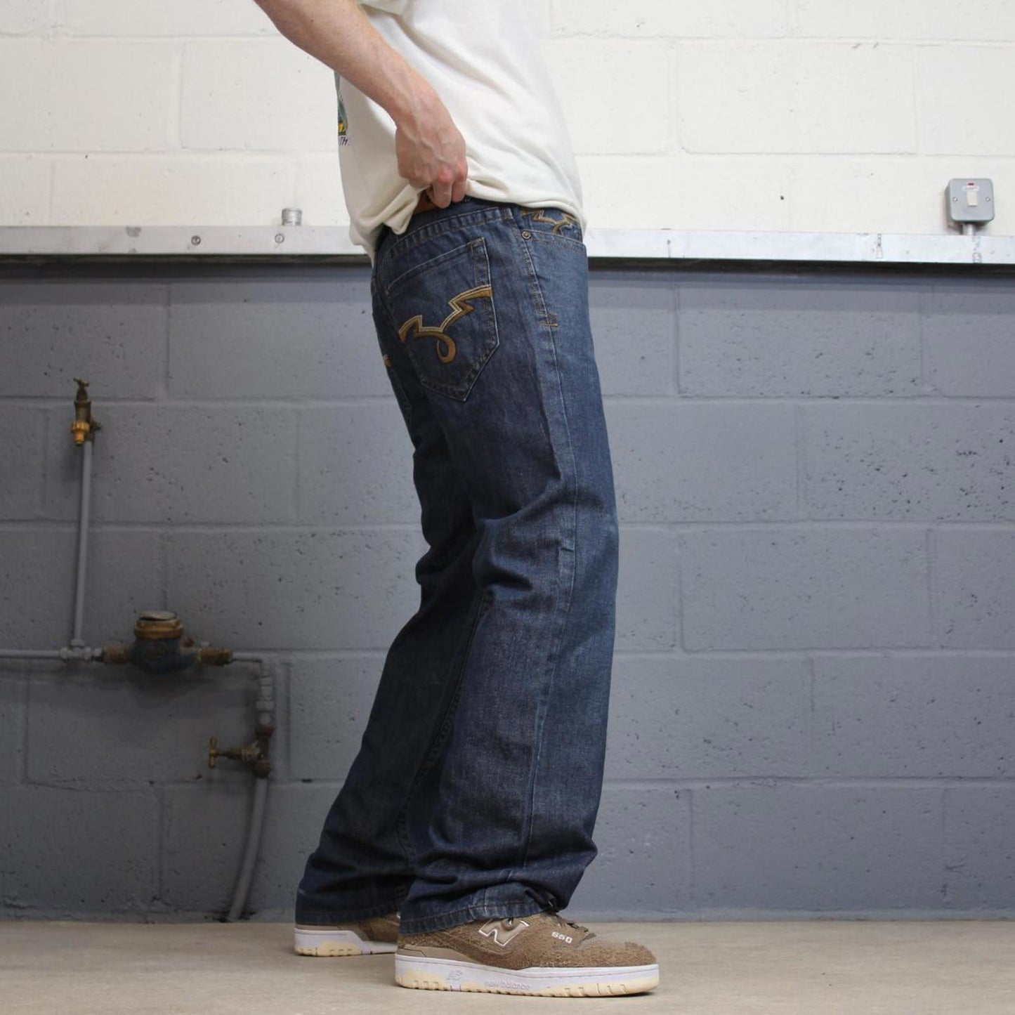 Blue baggy Ecko Unltd jeans W34 L31 loose embroidered y2k style jeans