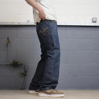 Blue baggy Ecko Unltd jeans W34 L31 loose embroidered y2k style jeans