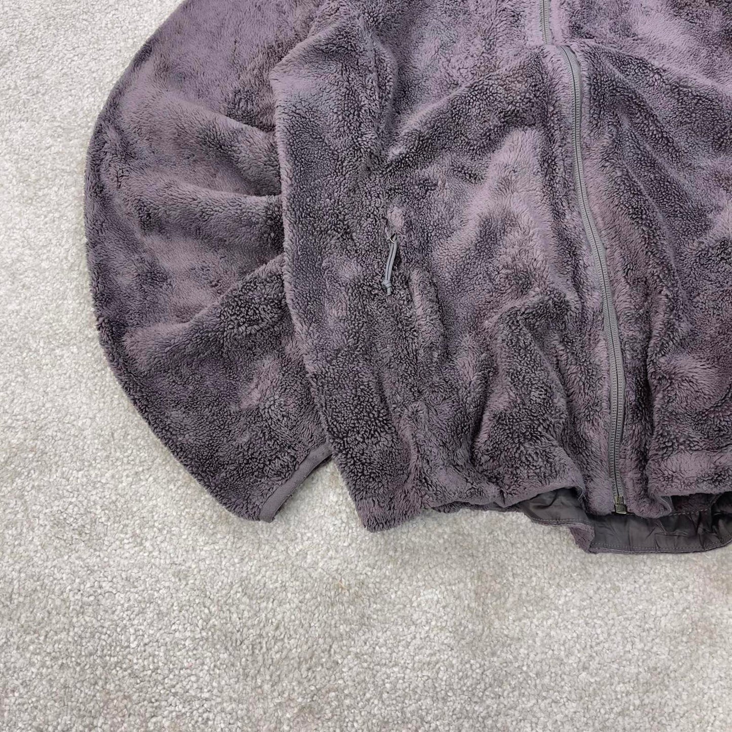 Y2K The North Face technical fleece M Grey Women's full zip teddy bear