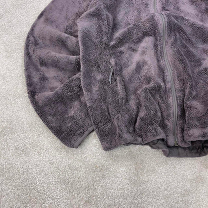 Y2K The North Face technical fleece M Grey Women's full zip teddy bear