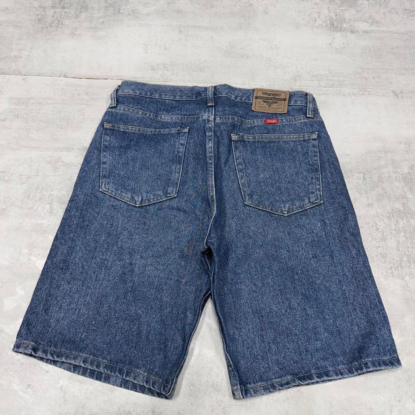 Mens Baggy Wrangler jorts W34 denim skater style shorts