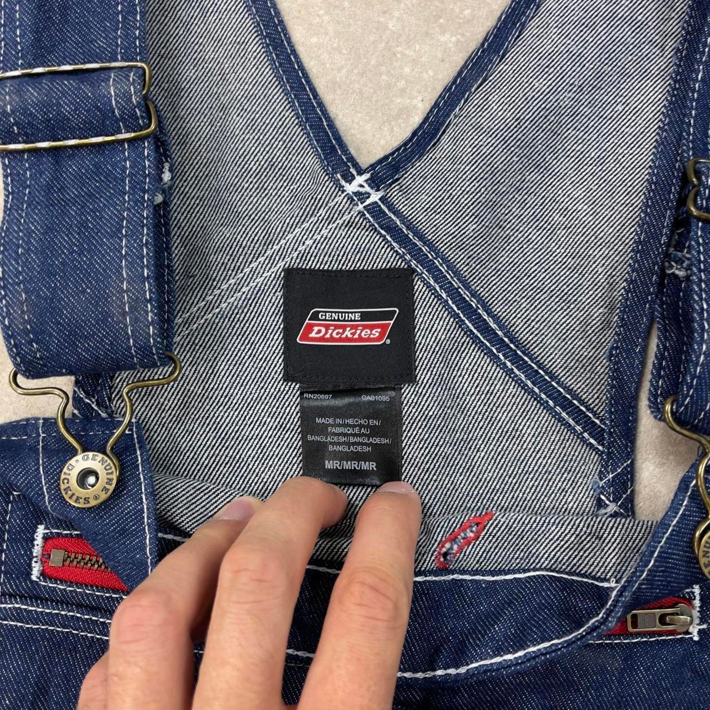 Dickies dungarees W38 L33 USA blue mens denim overalls