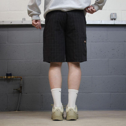 Dickies checkered carpenter shorts black grey Twill chino skater surf style shorts