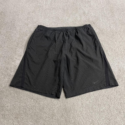 Nike sports shorts y2k loose grey Patterned Dri-Fit loose floaty summer gym shorts