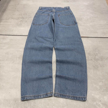 Vintage baggy Levi's Dry Goods carpenter jeans W32L36 1990s blue skater thick denim cargos paper tag