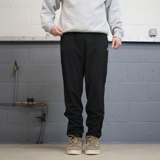 Y2K Champion tracksuit bottoms charcoal black Lightweight unlined drawstring track pants