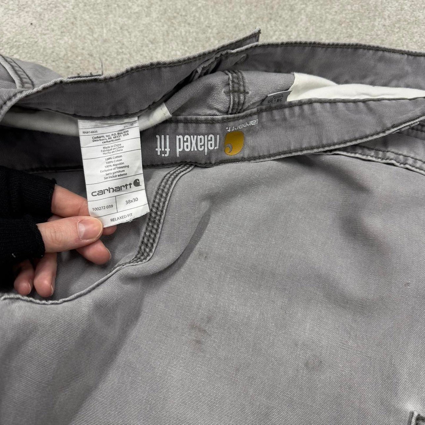 00s Carhartt cargo pants grey W38L30 90s skater style workwear cargos relaxed