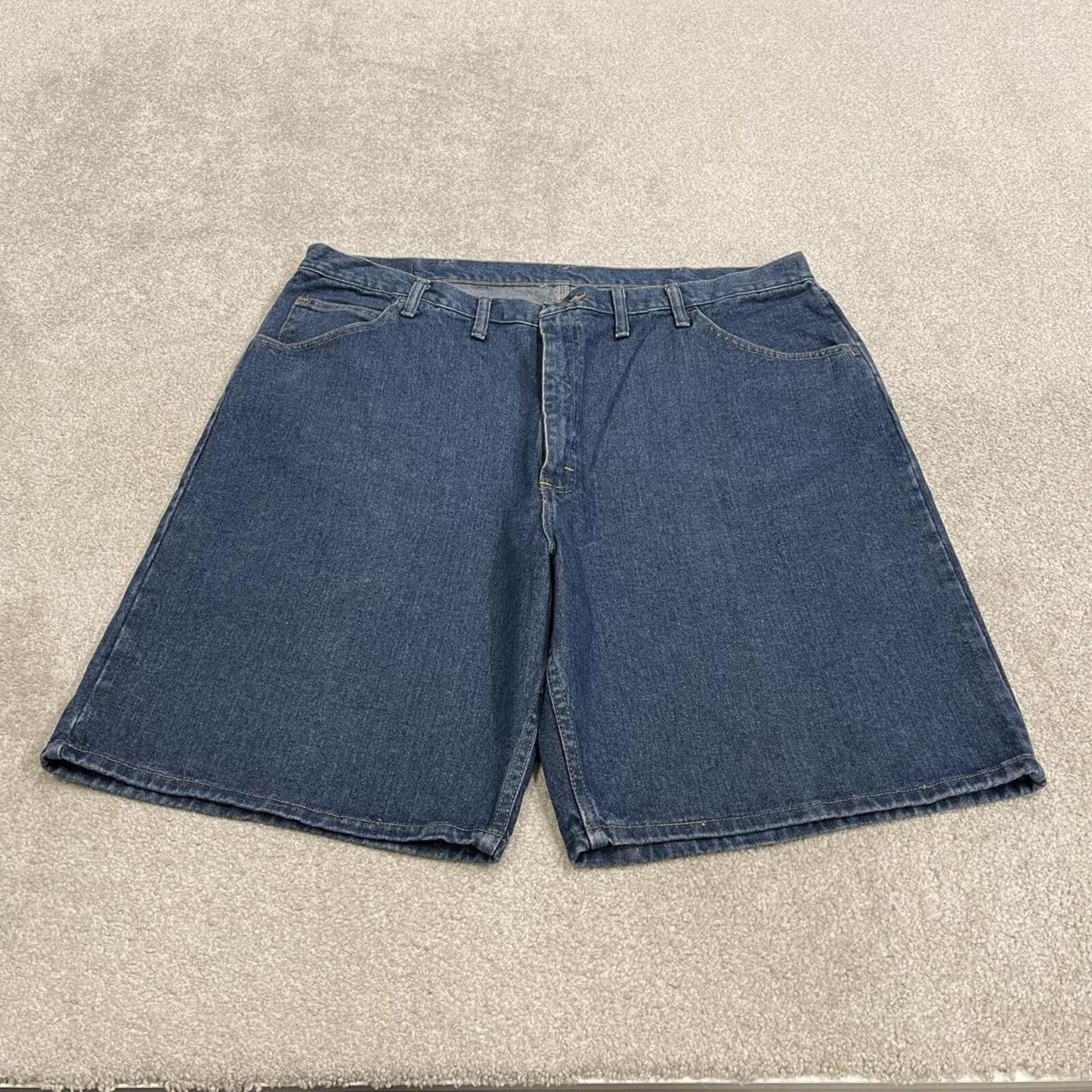 Wrangler baggy denim shorts blue Loose wide leg skater style jorts