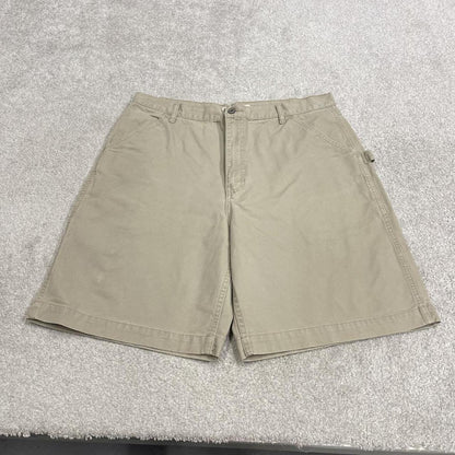 Baggy cargo shorts canvas carpenter beige Falls Creek skater style summer festival jorts