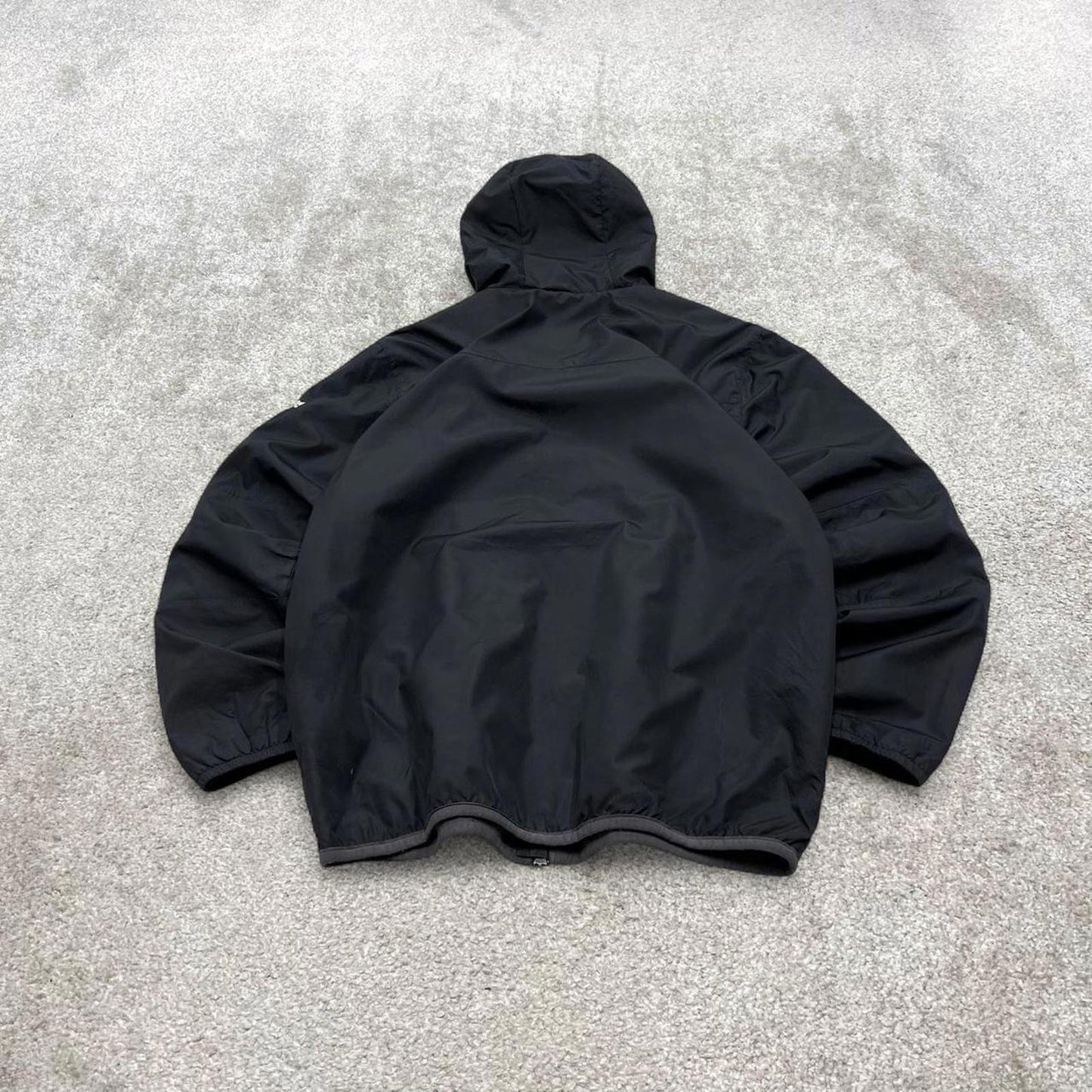 00s Nike technical windbreaker jacket XL men's black y2k hooded full zip up coat technical