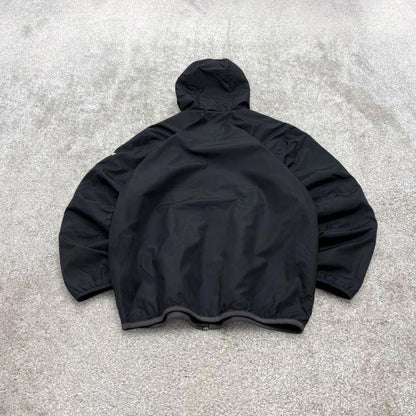 00s Nike technical windbreaker jacket XL men's black y2k hooded full zip up coat technical