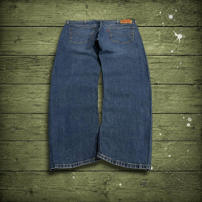 Levi's 505 straight fit jeans y2k blue Regular straight leg denim pants red tab logo