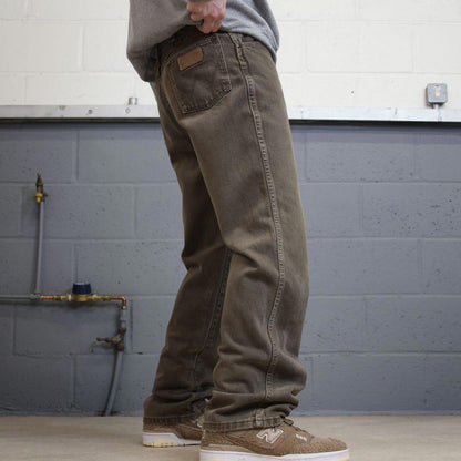 Vintage y2k Wrangler jeans brown Casual style 5 pocket straight leg denim pants