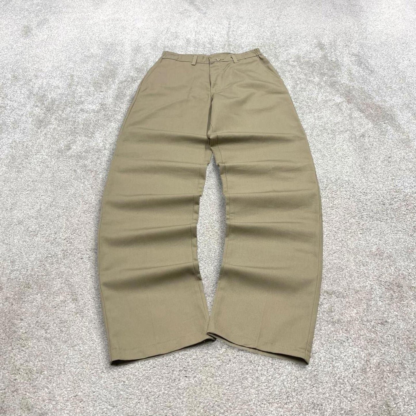 Vintage y2k work pants loose beige Chino style skate trousers Red Kap workwear patch logo