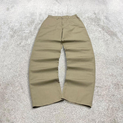 Vintage y2k work pants loose beige Chino style skate trousers Red Kap workwear patch logo