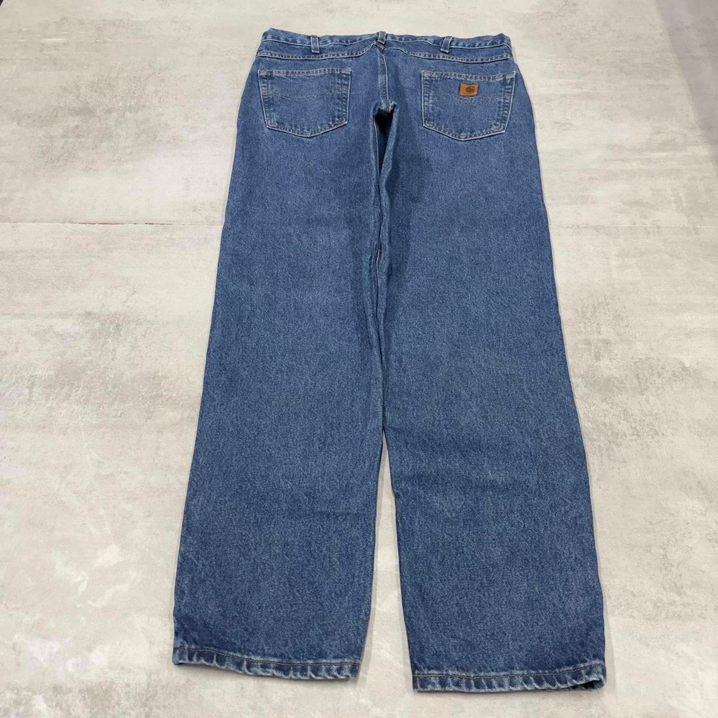 Vintage Y2K baggy Carhartt jeans blue Loose relaxed fit denim workwear skater pants