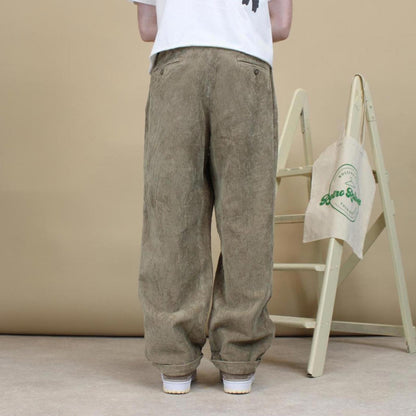 Tan baggy corduroy trousers W36L30