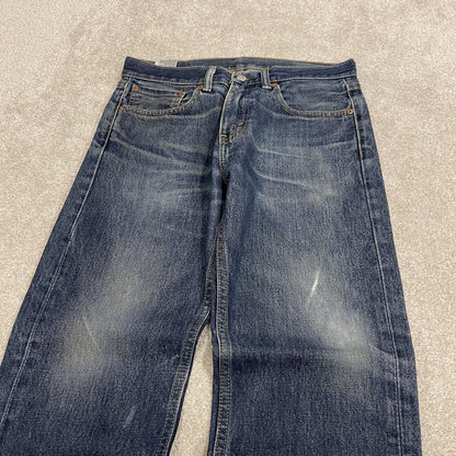Y2K Levi’s 505 jeans W32L28 straight leg blue Straight fit 5 pocket pants belt loops red tab logo