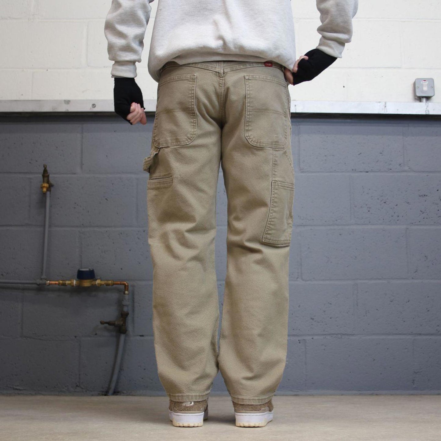 Wrangler carpenter jeans skater workwear W32L30 loose khaki denim cargo casual pants