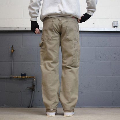 Wrangler carpenter jeans skater workwear W32L30 loose khaki denim cargo casual pants