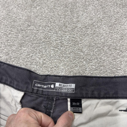 Vintage Carhartt cargo pants y2k relaxed grey Straight leg 100% cotton skater style workwear