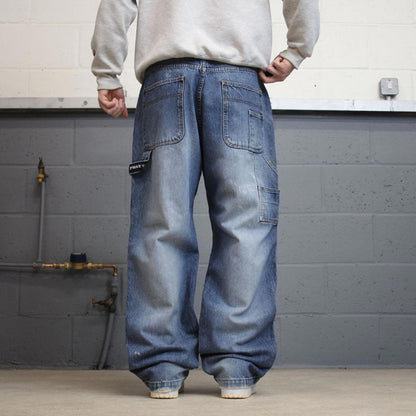 90s baggy Phat Farm carpenter jeans W36L33 loose blue denim y2k skate style hip hop pants