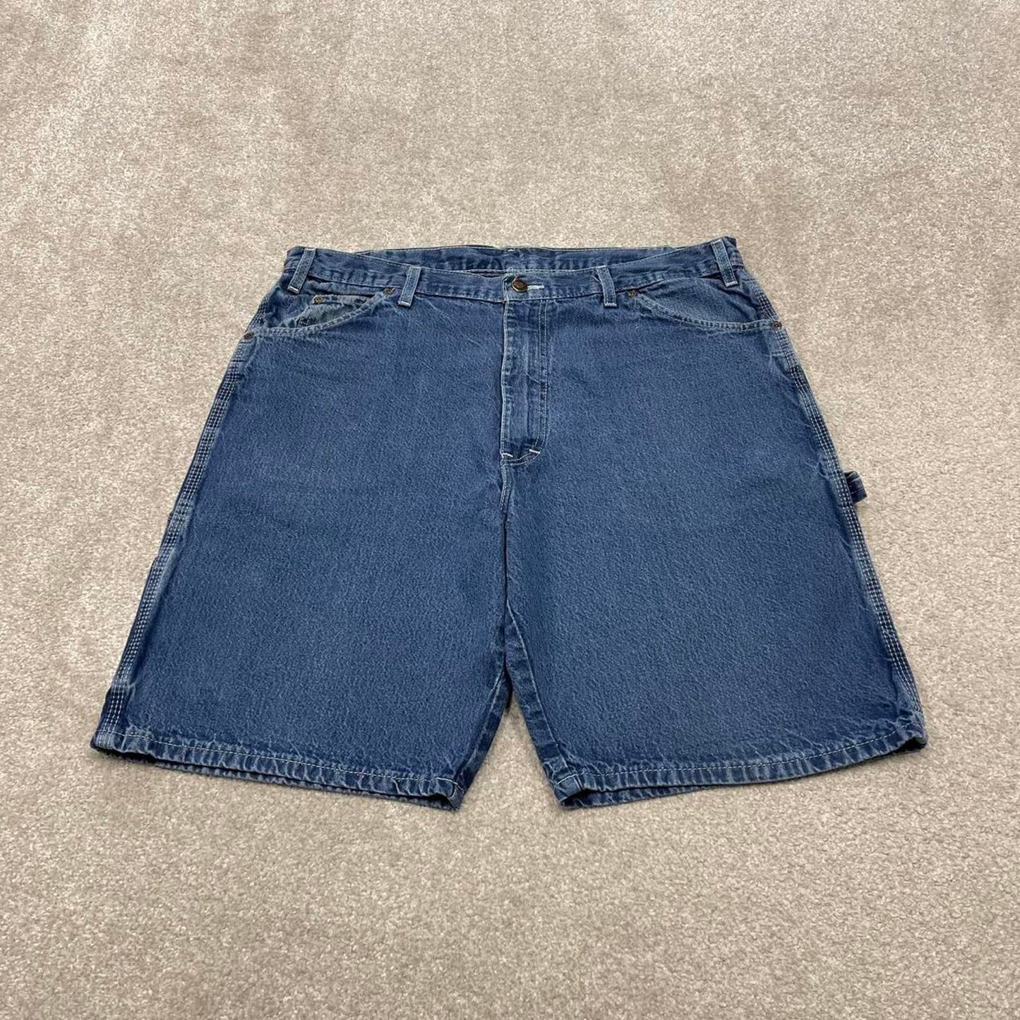 Y2k baggy Dickies shorts skater style blue Loose leg denim summer festival shorts