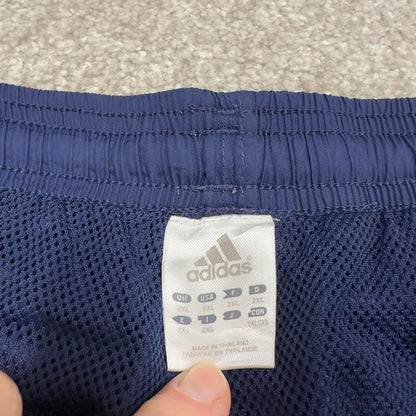 Navy baggy Adidas trackies 2XL baggy y2k style sportswear track pants side stripe design